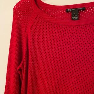 Red Mesh Pullover really pretty!